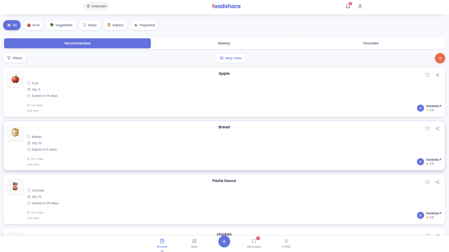 Resource Food Sharing Platform